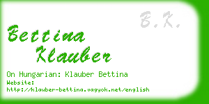 bettina klauber business card